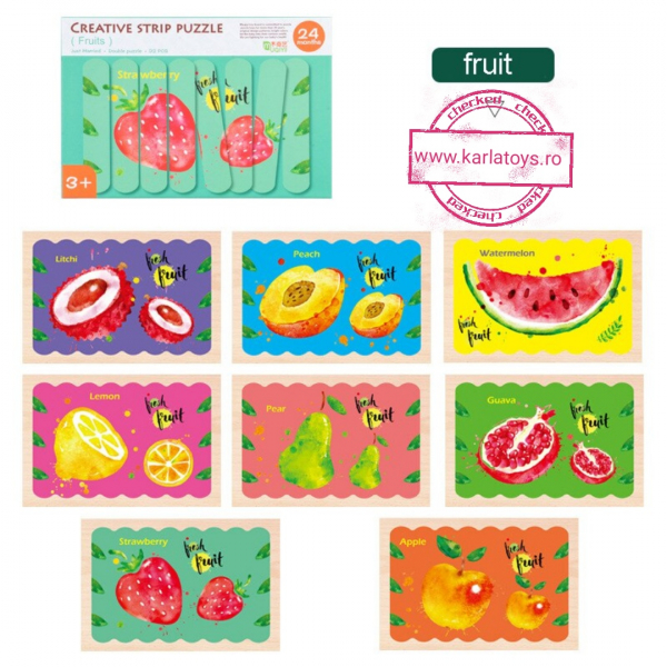 Puzzle de Lemn Montesorii - Strip Puzzle 32 piese [2]