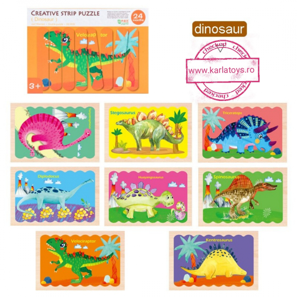 Puzzle de Lemn Montesorii - Strip Puzzle 32 piese [2]