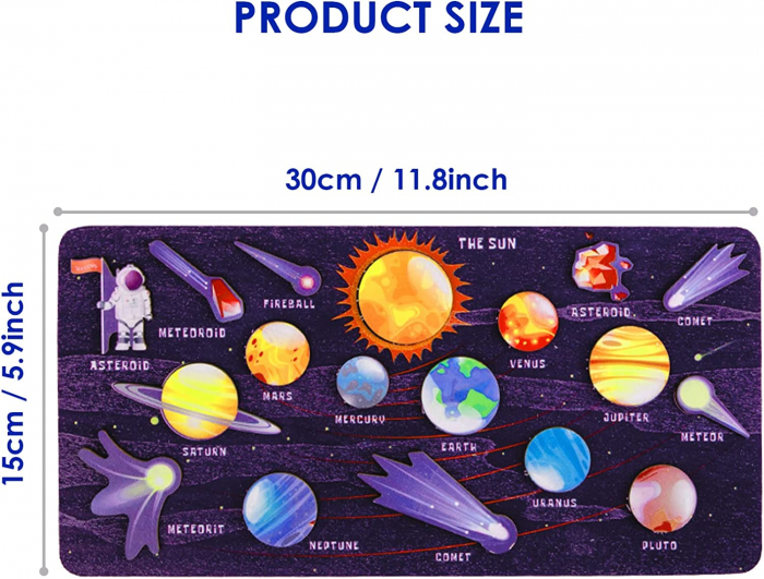 Puzzle din Lemn Incastru Sistemul Solar [4]