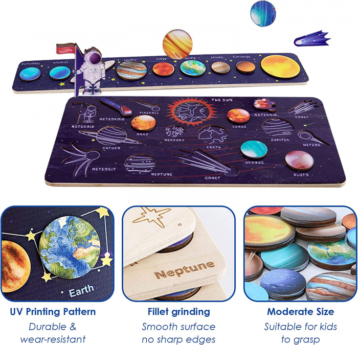 Puzzle din Lemn Incastru Sistemul Solar [6]