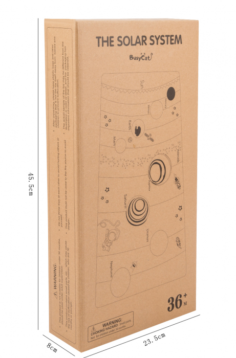 Puzzle din Lemn 3D - Sistemul Solar cu Planete si Carduri Educative Montessori [8]