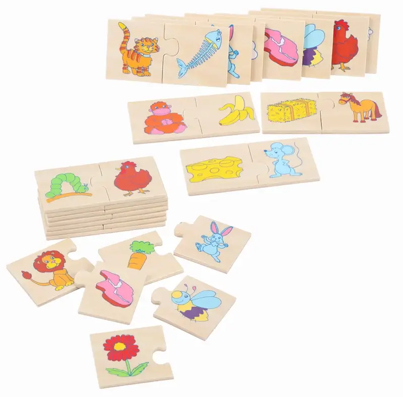 Puzzle dou asociere Animale si obiecte [2]