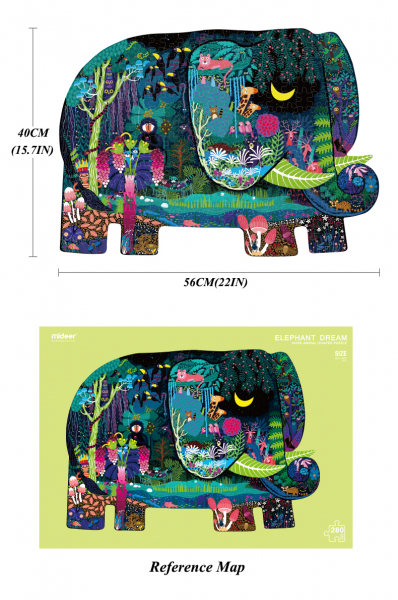 Puzzle educational Mare Elefant mozaic 280 piese Mideer [3]