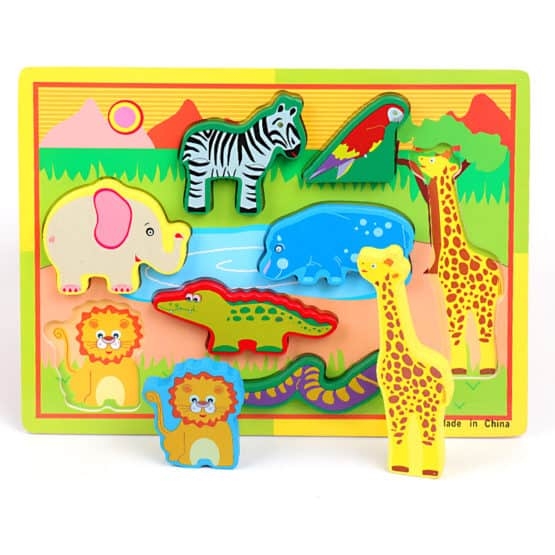 Puzzle lemn 3D Animale Jungla [2]