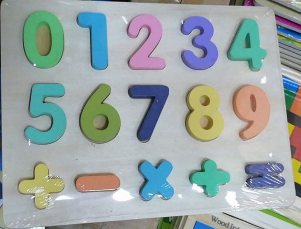 Puzzle lemn cifre pentru copii 3D [2]