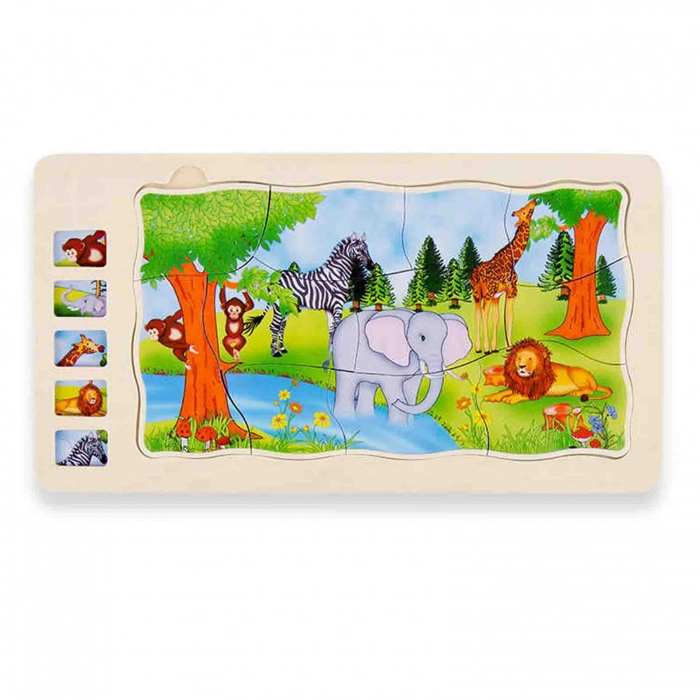 Puzzle lemn in 4 straturi Onshine Animale [2]