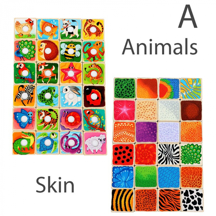 Puzzle Lemn Potrivire Animale Joc Educativ Cognitiv Montessori [8]