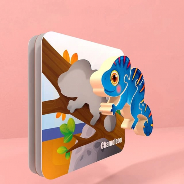 Puzzle Montessori incastru 3D - set 5 puzzle [5]