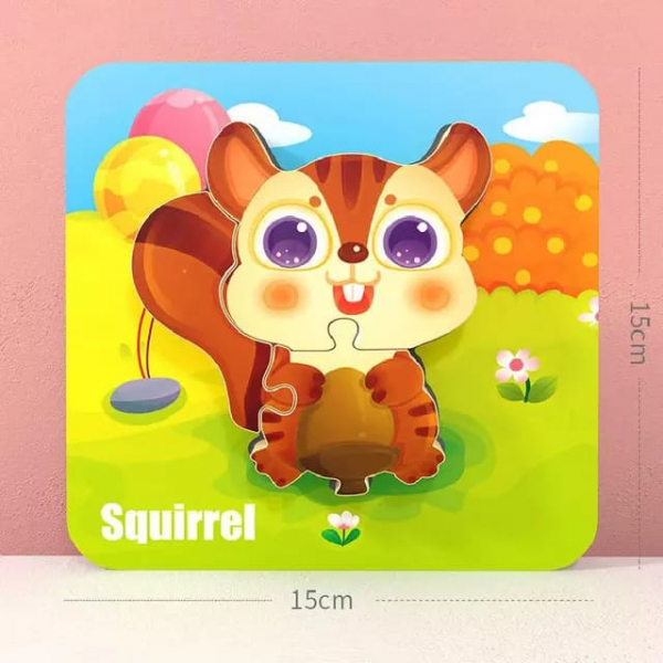 Puzzle Montessori incastru 3D - set 5 puzzle [6]