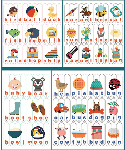 Set Puzzle betisoare creative cuvinte in engleza si imagini 54 de modele [3]