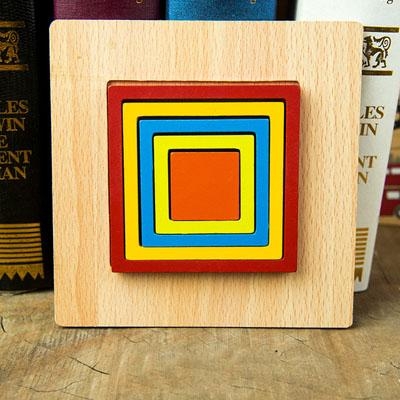 Set 2 Puzzle Lemn 3D Curcubeu Forme [9]