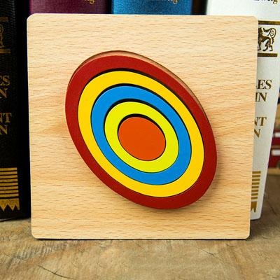 Set 2 Puzzle Lemn 3D Curcubeu Forme [10]