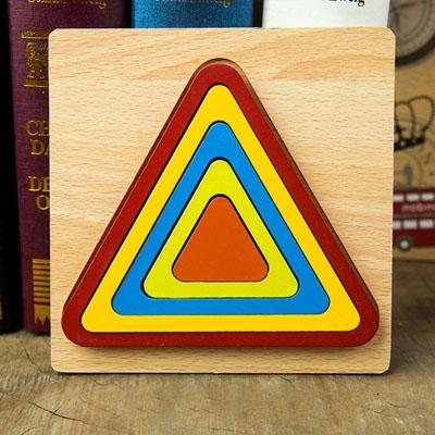 Set 2 Puzzle Lemn 3D Curcubeu Forme [7]