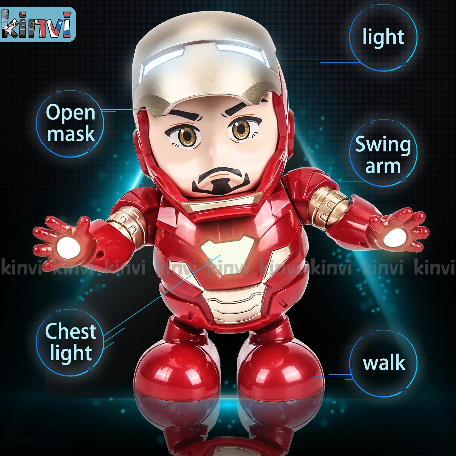 Robot Interactiv Iron Man Tony Stark Lumini Muzica [3]