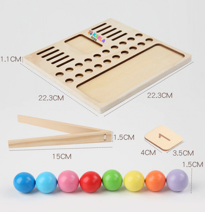 Joc educativ din lemn Montessori pentru matematica [7]