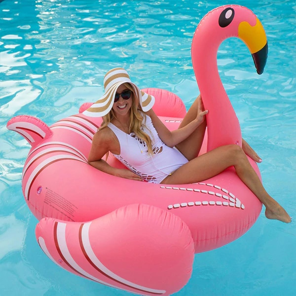 Saltea Mare Gonflabila Flamingo Roz 190 x 140 cm [2]