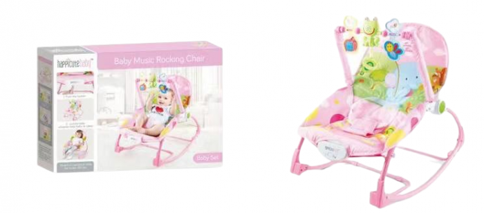 Scaun Balansoar bebe Vibratii si Muzica Albastru [3]