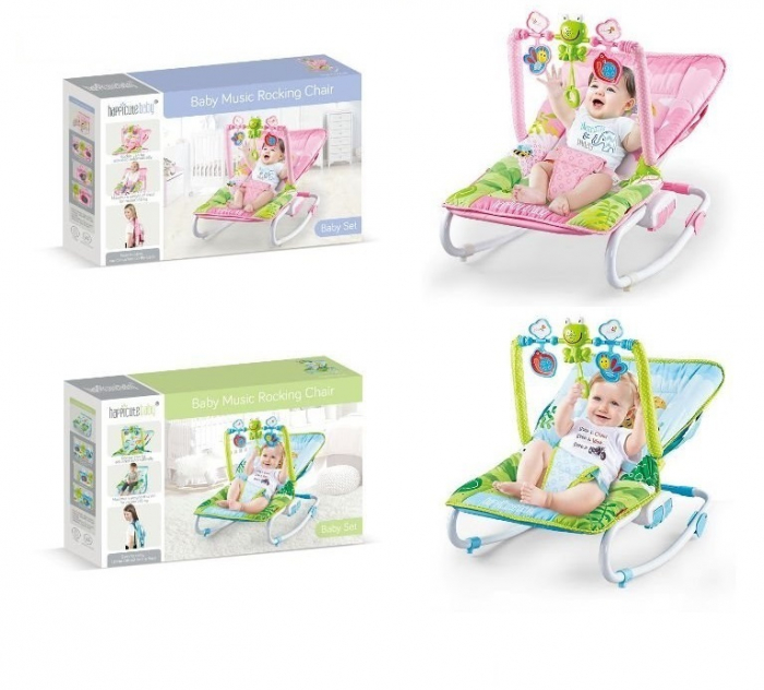 Scaun Balansoar bebe Vibratii si Muzica Albastru [2]