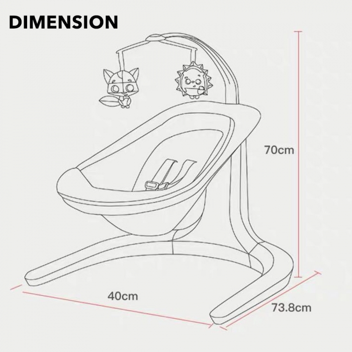 Scaun Balansoar Multifunctional Bebelusi cu Jucarii si Vibratii [5]