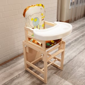 Scaun masa  bebe 2 in 1 din lemn [2]