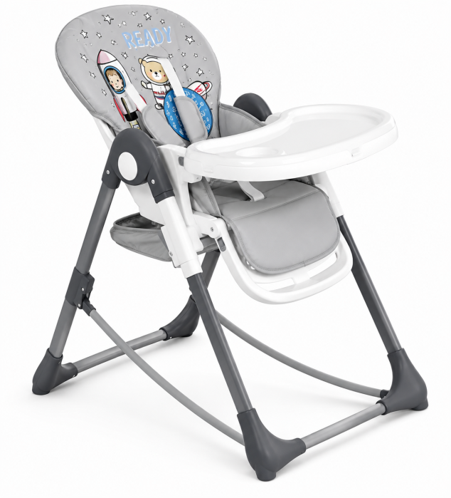 Scaun Masa Baby C Gri Spatiu Astronauti, Ham 5 Pct, 25 kg [2]