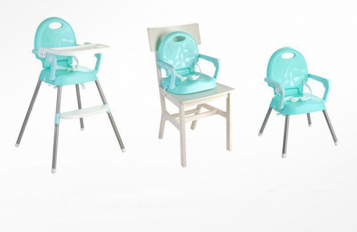 Scaun de masa bebe 3 in 1 albastru [2]