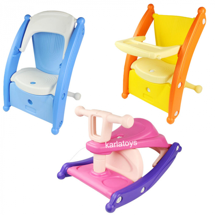 Scaun Multifunctional Copii 3 in 1 Scaun, Masa de manca, Balansoar [3]