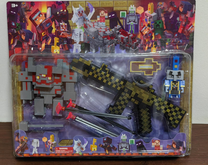 Set 2 Figurine Minecraft si Pistol cu Ventuze [1]