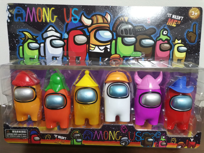 Set 6 Figurine Multicolore Among Us cu Palarie [3]