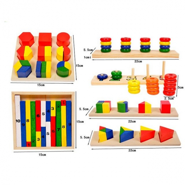Pachet Jucarii din lemn Montessori  Educative  14 jocurii [2]