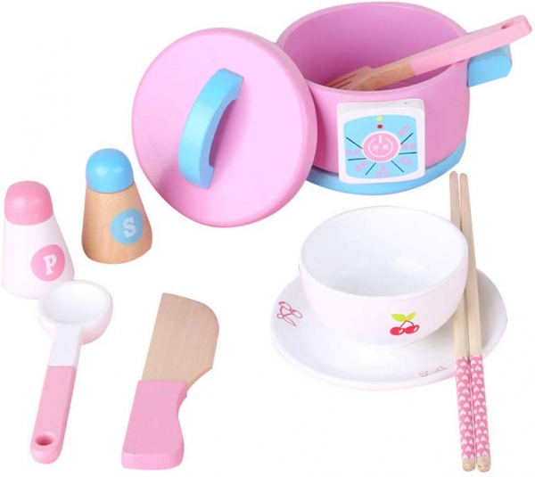 Set 14 piese din Lemn pentru Gatit  copii - Jucarii de Gatit din Lemn pentru copii [2]