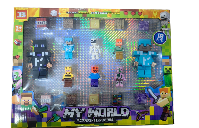 Set 18 Figurine Tip Minecraft My World [1]