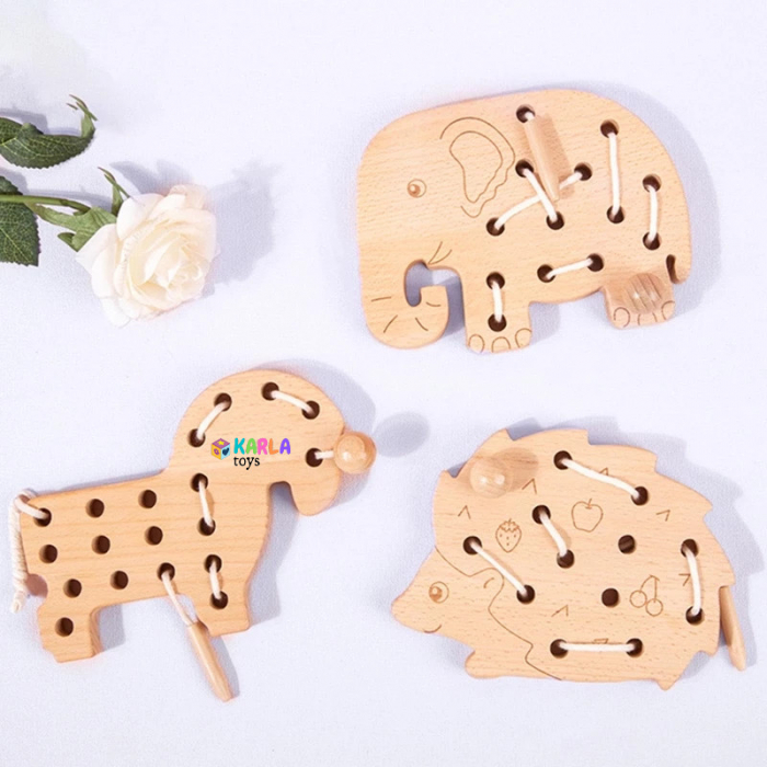 Set Joc din Lemn Montessori de Snuruit Natur Animale [2]