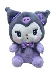 Set 2 Jucarii de Plus Papusa Japoneza Kuromi Sanrio din Seria Hello Kitty 20 cm [3]
