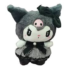 Set 2 Jucarii de Plus Papusa Japoneza Kuromi Sanrio din Seria Hello Kitty 20 cm [2]