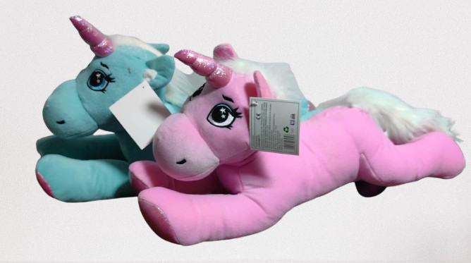 Set 2 Jucarii de Plus Unicorni Roz si Albastru – 40 cm [3]