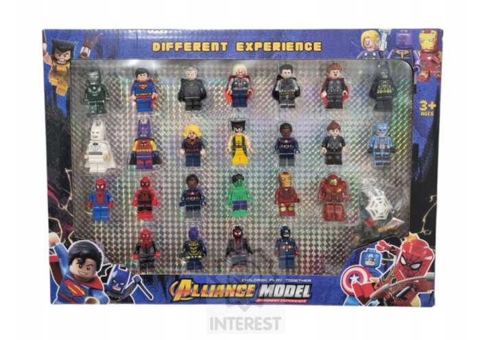 Set 24 mini figurine tip Avengers Supereroi Marvel [1]