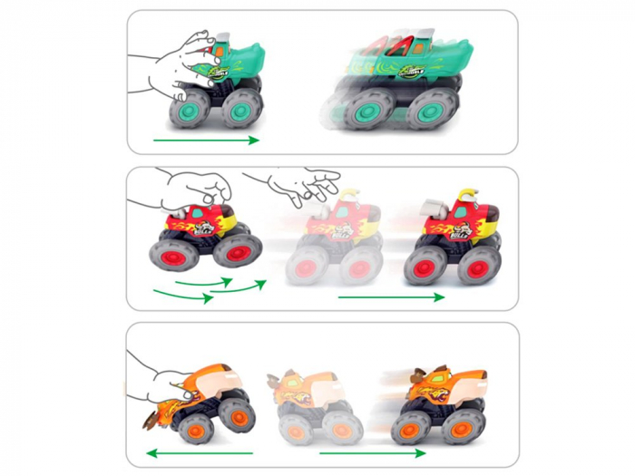 Set 3 Jucarii Bebe Masinute Camioane Monster Trucks Hola Toys [6]