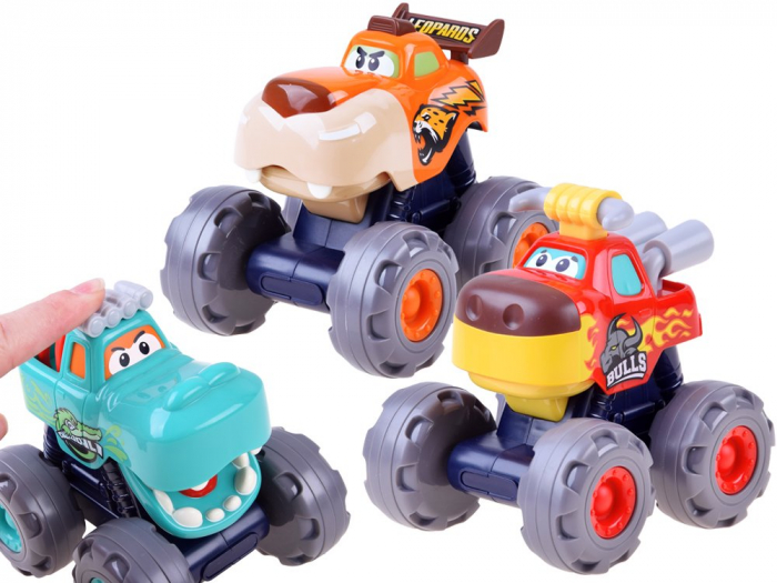 Set 3 Jucarii Bebe Masinute Camioane Monster Trucks Hola Toys [2]