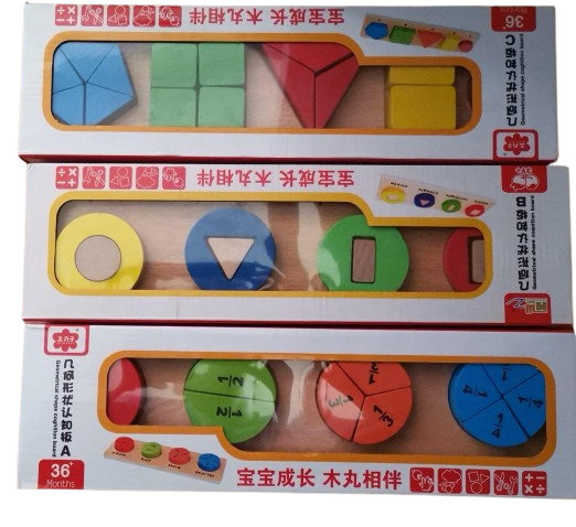 Set 3 Puzzle Forme Geometrice din Lemn Montessori – Joc Educativ si Interactiv [3]