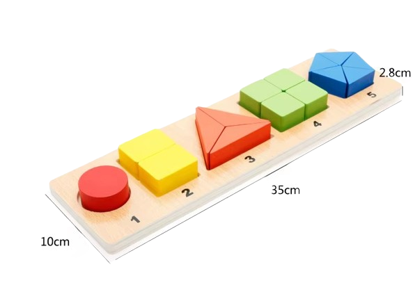 Set 3 Puzzle Forme Geometrice din Lemn Montessori – Joc Educativ si Interactiv [2]