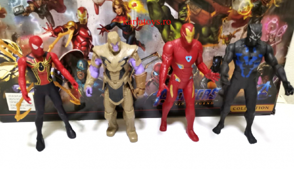 Set figurine tip Avengers Iron man Thanos Black Panther Spiderman [5]