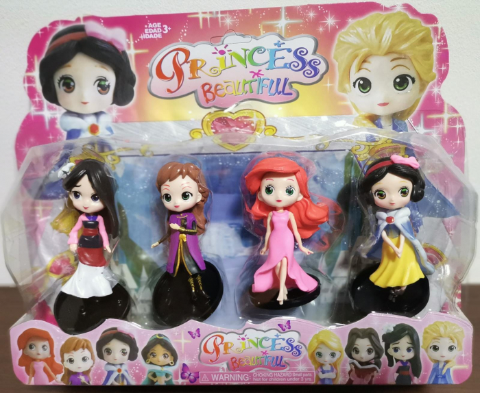 Set 4 Figurine Disney  Printese Ana Alba ca Zapada  Jasmin si Ariel [2]
