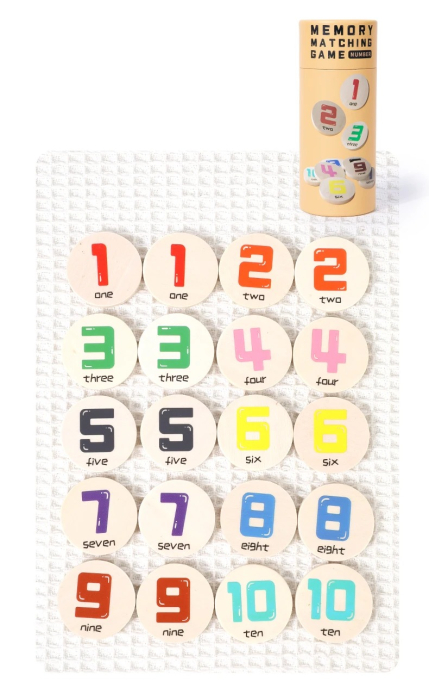 Set 4 Jocuri Memoriy Matching din Lemn, 80 Jetoane, Montessori 3+ [7]