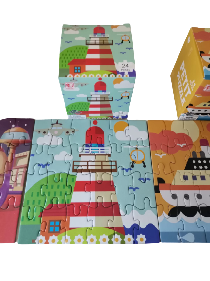 Set 4 mini puzzle educative 96 de piese [5]