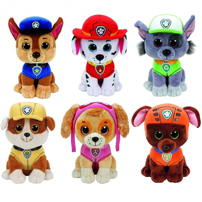 Set 6 Plusuri Patrula Catelusilor Paw Patrol cu Ochi Sclipitori [2]