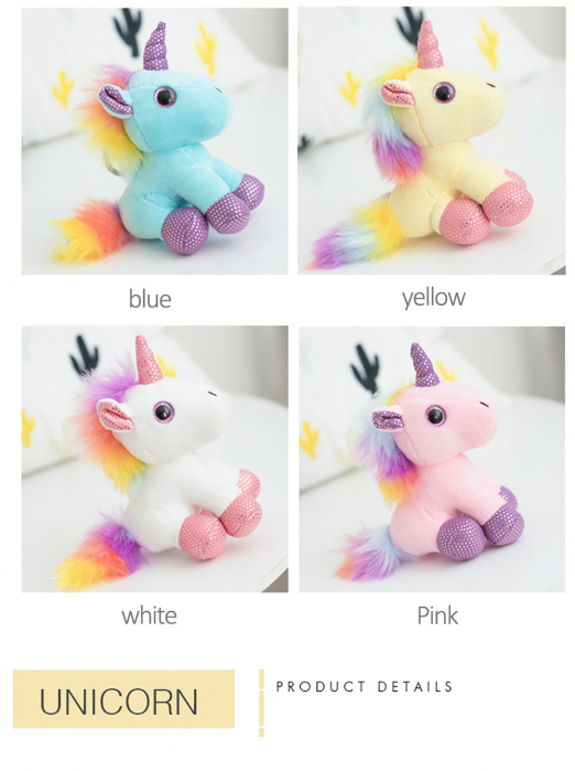 Set 4 Unicorni din plus cu ochi sclipitori [2]
