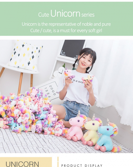 Set 4 Unicorni din plus cu ochi sclipitori [4]