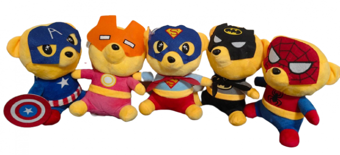 Set 5 Jucarii de plus ursuleti supereroi [3]