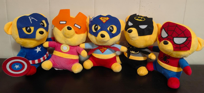 Set 5 Jucarii de plus ursuleti supereroi [2]